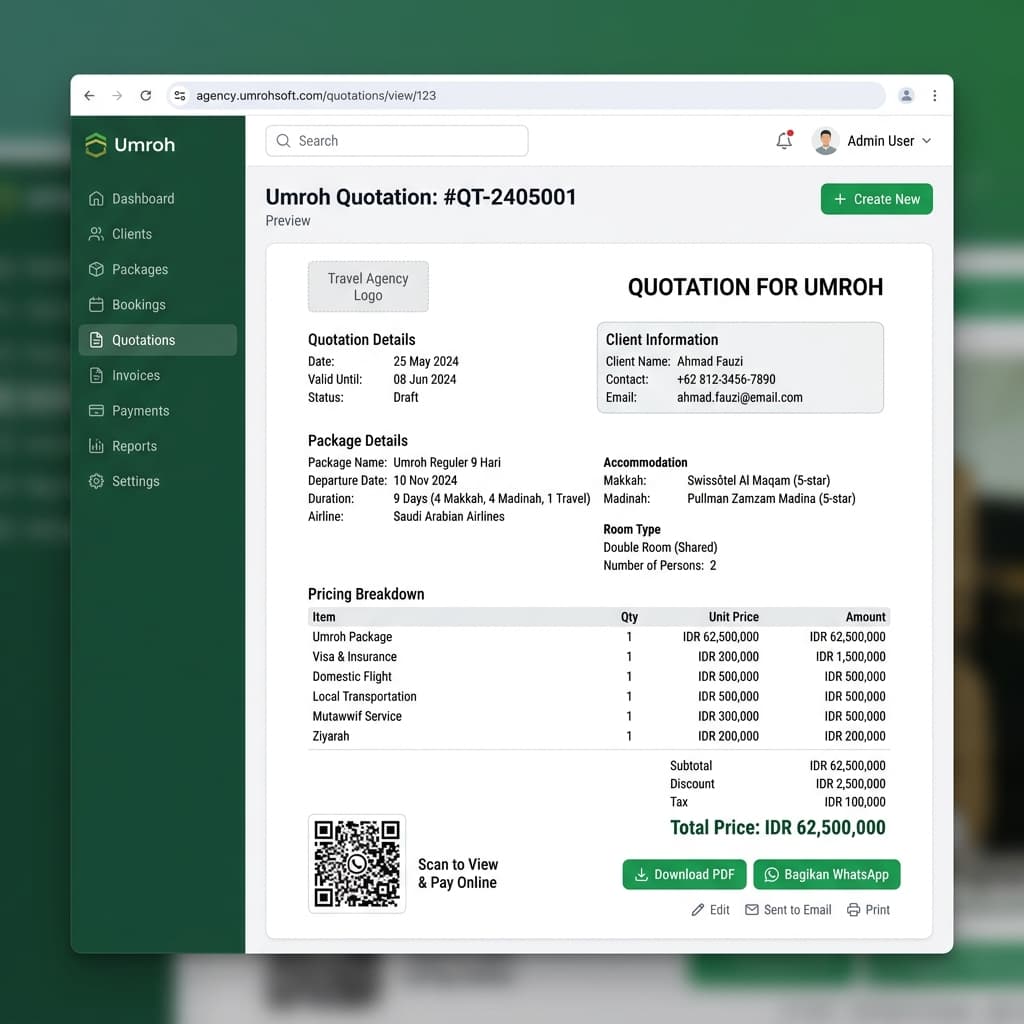 Quotation Engine Screen